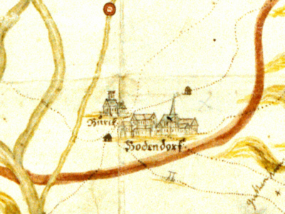 Bodendorf im 17. Jh. Ausschnitt aus einer Karte derHerrschaft Landskron